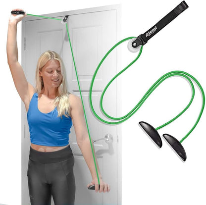 Shoulder Pulley for Physical Therapy, Over Door Pulley for Shoulder Recovery, Exercise Pulley for Shoulder Rehab, Rotator Cuff Exerciser for Frozen Shoulders and Range of Motion - Nomi Mart 